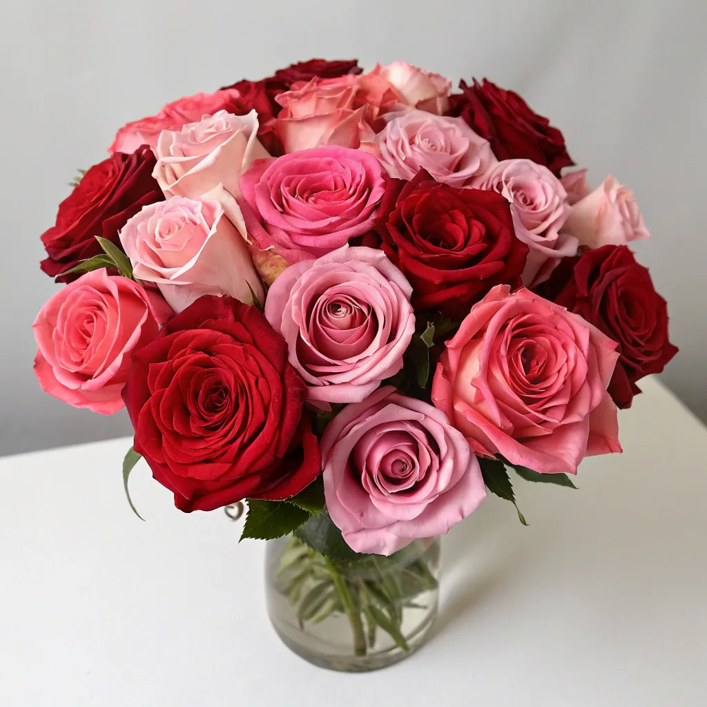 A beautifully arranged bouquet of roses